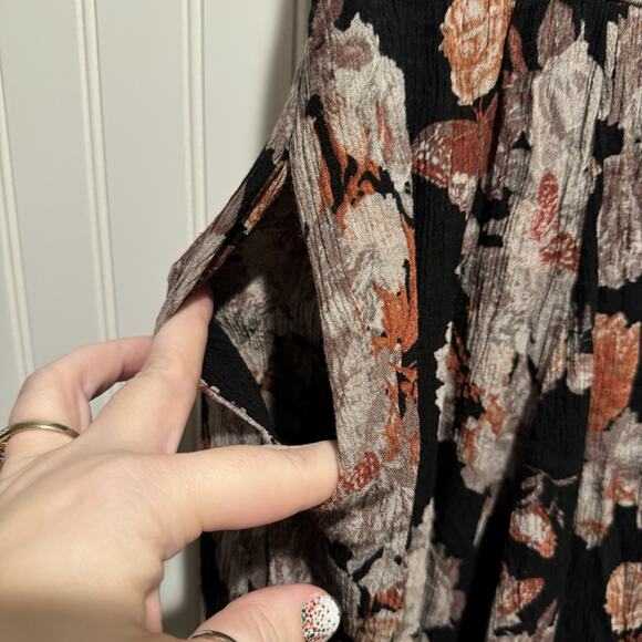 Torrid Floral Butterfly Gauzy High Neck Midi Dress Plus Size 3X - Picture 5 of 8